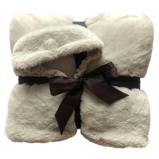 Fox & Ivy Faux Fur Oversized Throw Grey