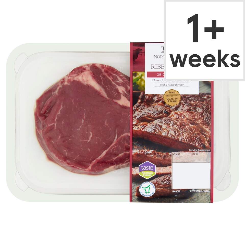 Tesco Northern Ireland Beef Ribeye Steak 227G