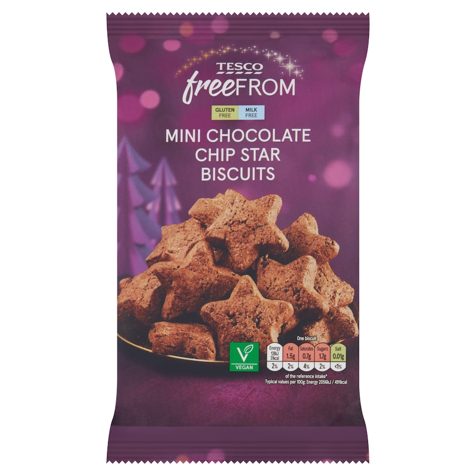 Tesco Free From csokoládéízű keksz, csokoládé darabokkal 75 g