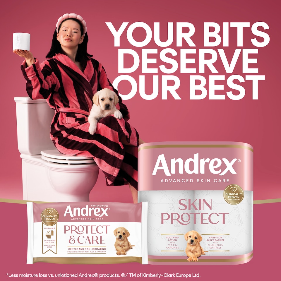 image 1 of Andrex Skin Protect 8 Luxury Rolls 155 sheets