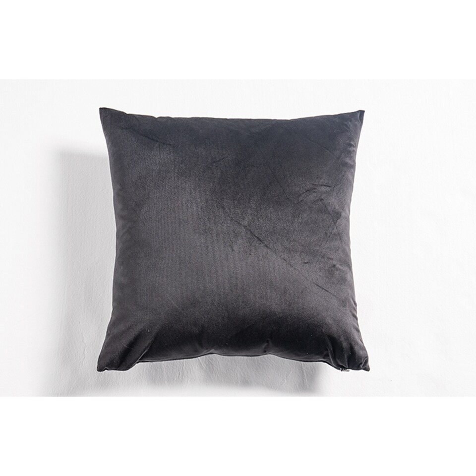 Tesco Black Velour Cushion
