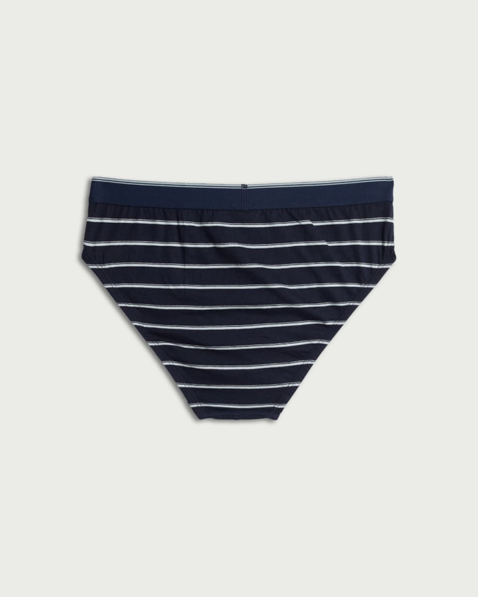 image 1 of F&F 4-Pack Pure Cotton Striped Slips in Multi
