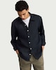 image 2 of F&F Pure Linen Button Up Shirt in Navy