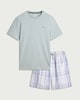 image 4 of F&F Pure Cotton Checked Short Pyjama Set in Multi
