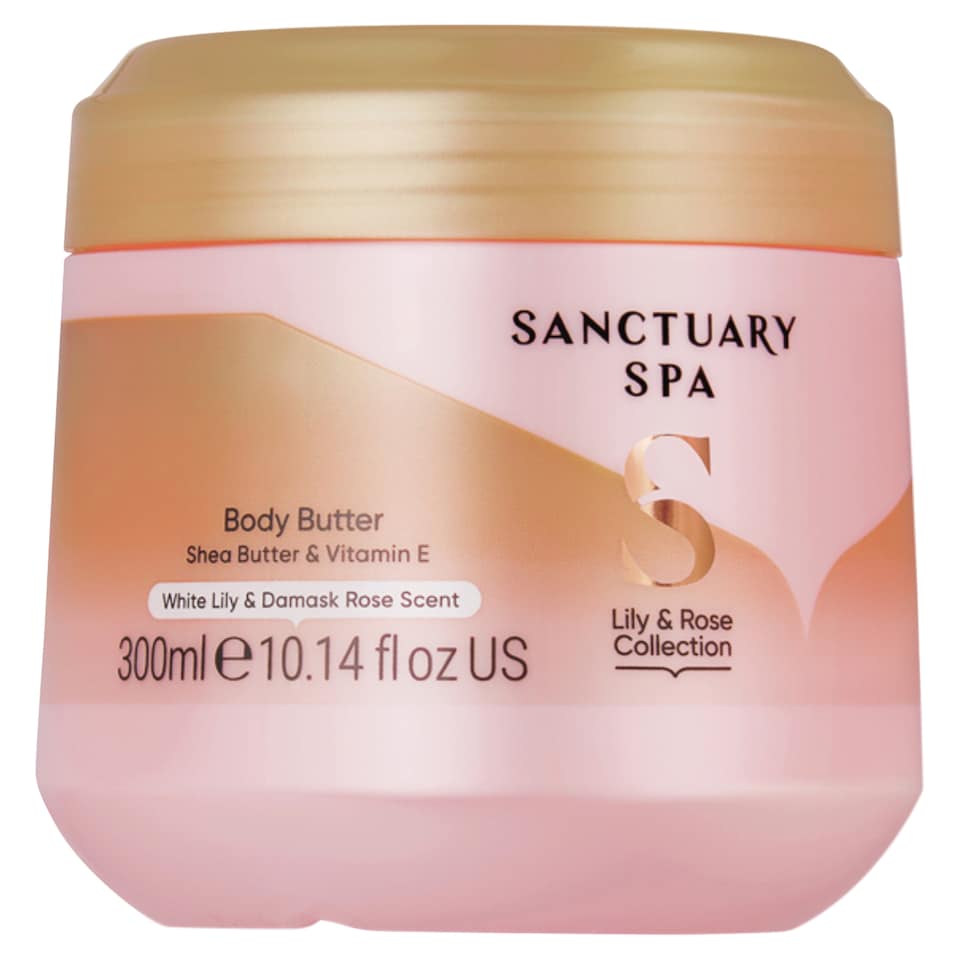 image 1 of Sanctuary Spa Body Butter Lily & Rose Scent 300ml