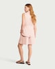 image 3 of F&F Lyocell Rich Pleated Co-ord Shorts in Pink