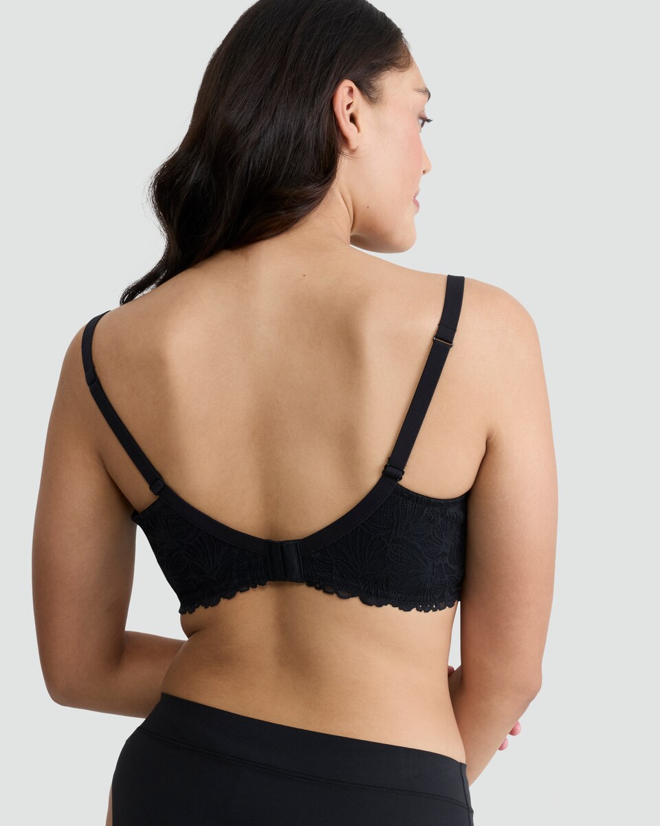 image 1 of F&F Fuller Bust 2-Pack Lace Trim Padded Bra in Purple