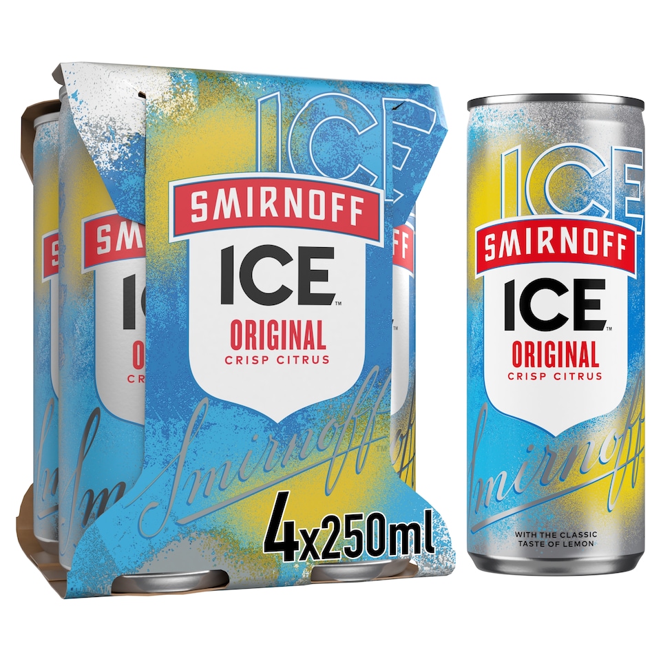 image 1 of Smirnoff Ice Original Vodka Mixed Drink Can 4% Vol 4x250ml
