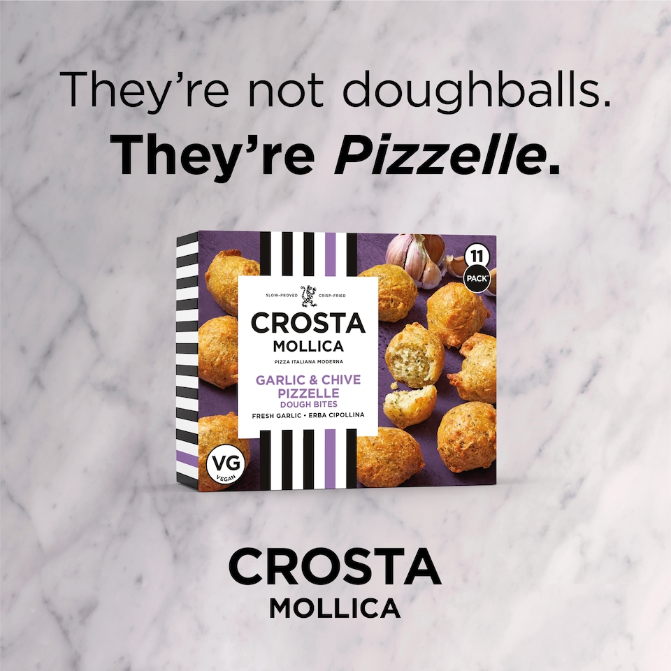 image 1 of Crosta Mollica Pizzelle Dough Bites – Garlic & Chive 180g