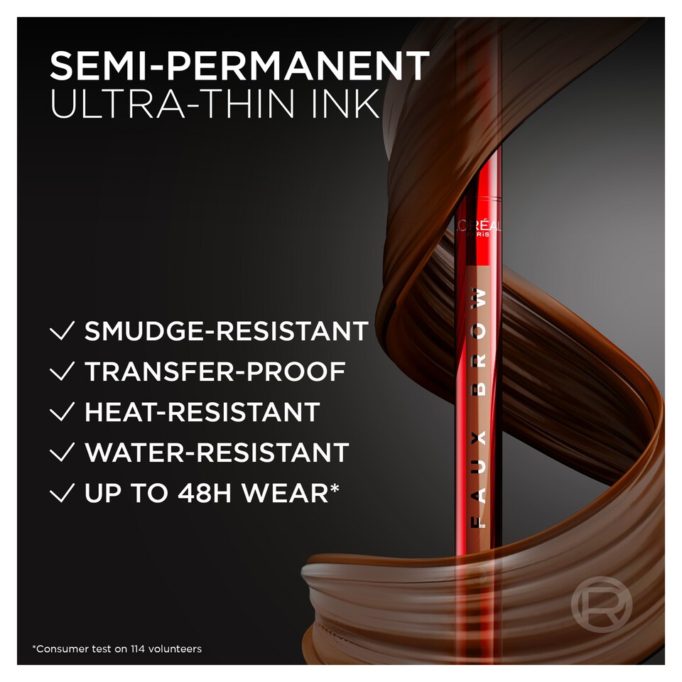 image 1 of L'Oréal Paris Faux Brow Tint Pen, Soft Black, 1ml