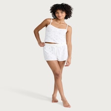 OH ME OH MY Ribbed Bow Print Pyjama Vest in White