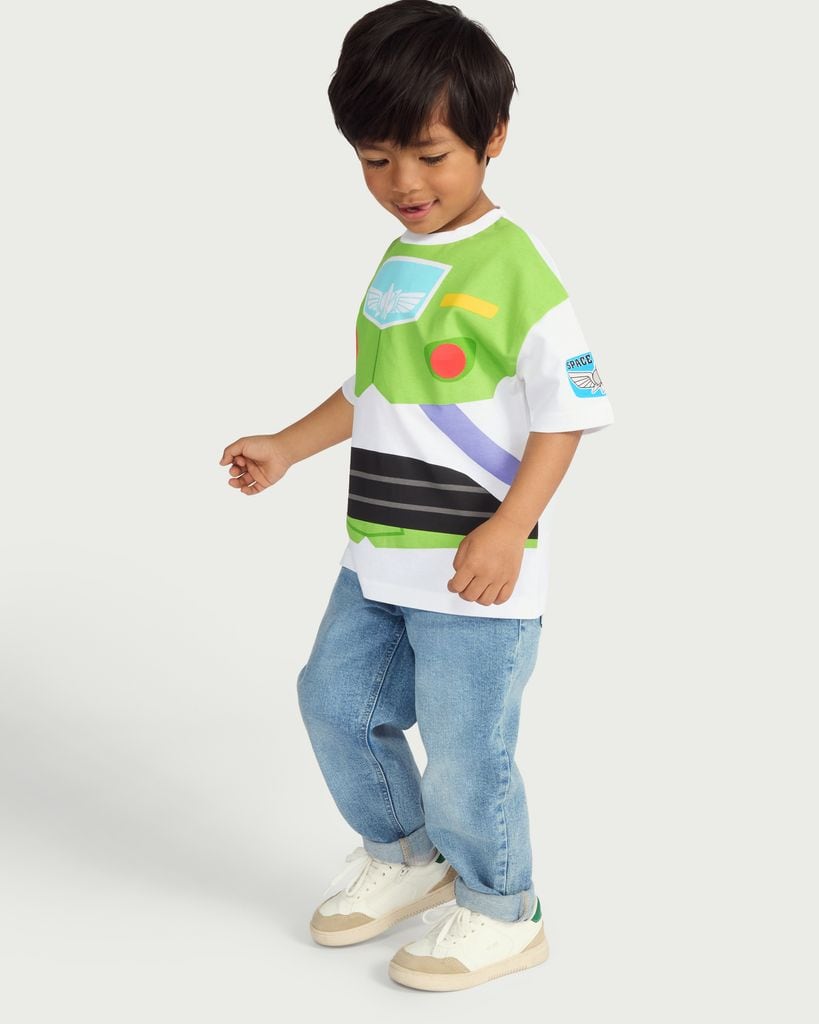 Disney Toy Story Pure Cotton Buzz Lightyear T-Shirt in White