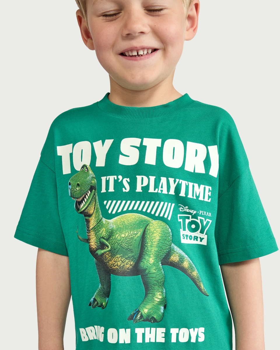 image 1 of Disney Toy Story Pure Cotton T-Shirt in Green
