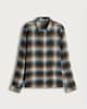 image 4 of F&F Pure Cotton Flannel Check Print Shirt in Khaki