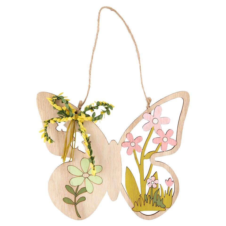 Jumi Drevená dekorácia na zavesenie motýľ