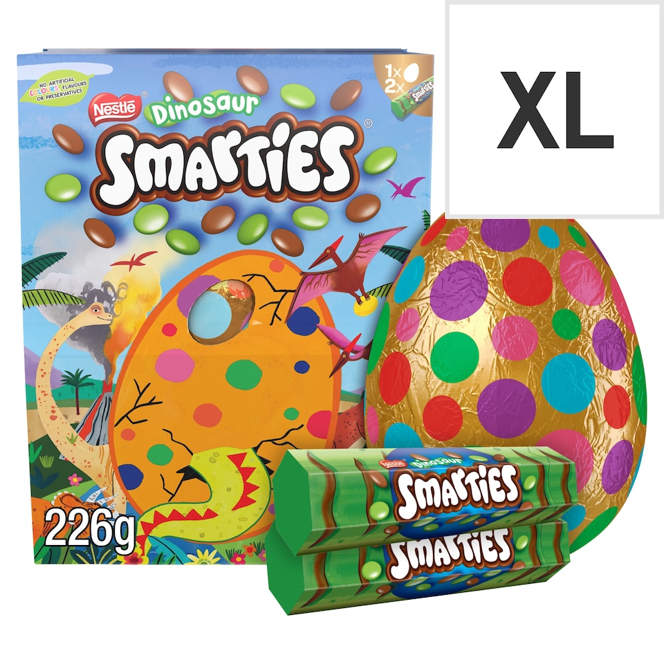 Smarties Dinosaur Milk Chocolate Giant Easter Egg 226g