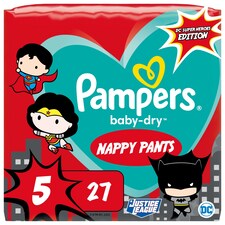 Pampers Baby-Dry Superhero Nappy Pants Size 5 27 pack