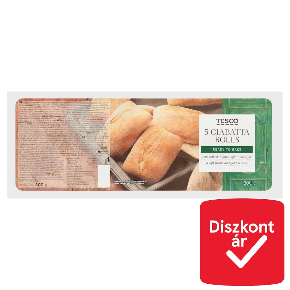 Tesco ciabatta 5 db 300 g