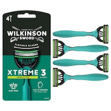 Wilkinson Sword Xtreme 3 Sensitive Comfort Men Disposable Razor X4