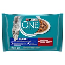 Purina ONE Senior kapsičky pre mačky hovädzie 4 × 85 g