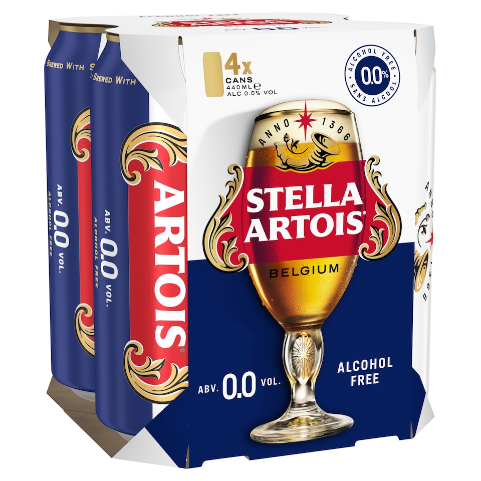 Stella Artois Belgium Alcohol Free 4x440ml