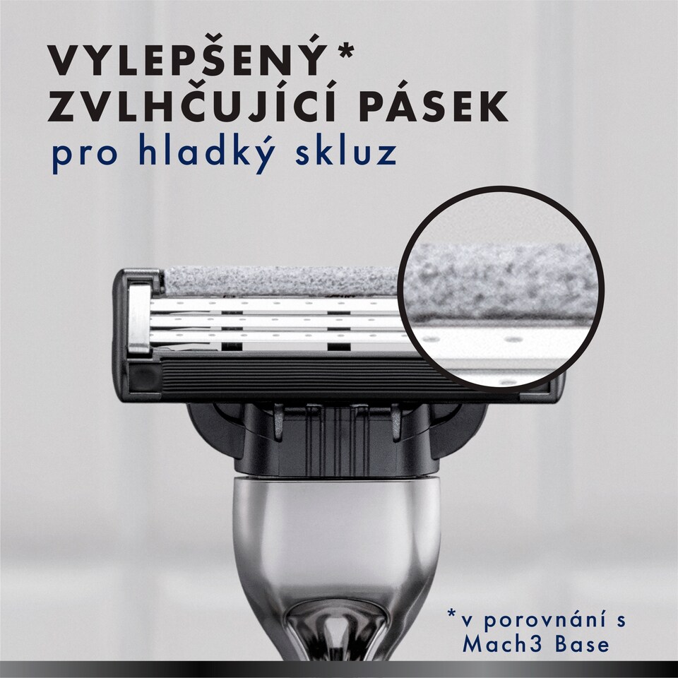 Obrázek 1 pro produkt Gillette Mach3 Charcoal Pánský Holicí Strojek, 1 Holicí Strojek Gillette S 3 Břity
