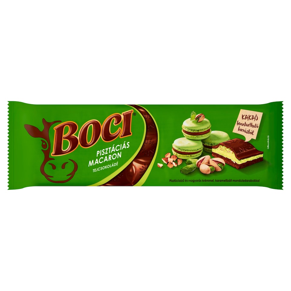 Boci pisztáciás macaron tejcsokoládé 280 g