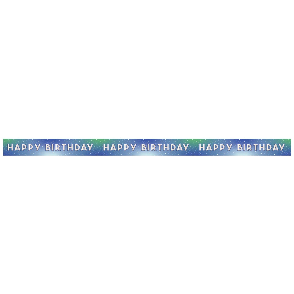 Tesco  Blue Happy Birthday Banner 1.8m