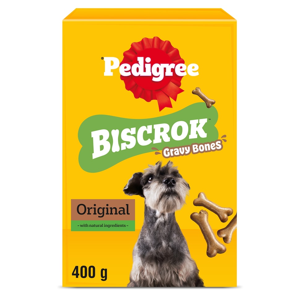 image 1 of Pedigree Biscrok Gravy Bones Dog Treat Biscuits 400g