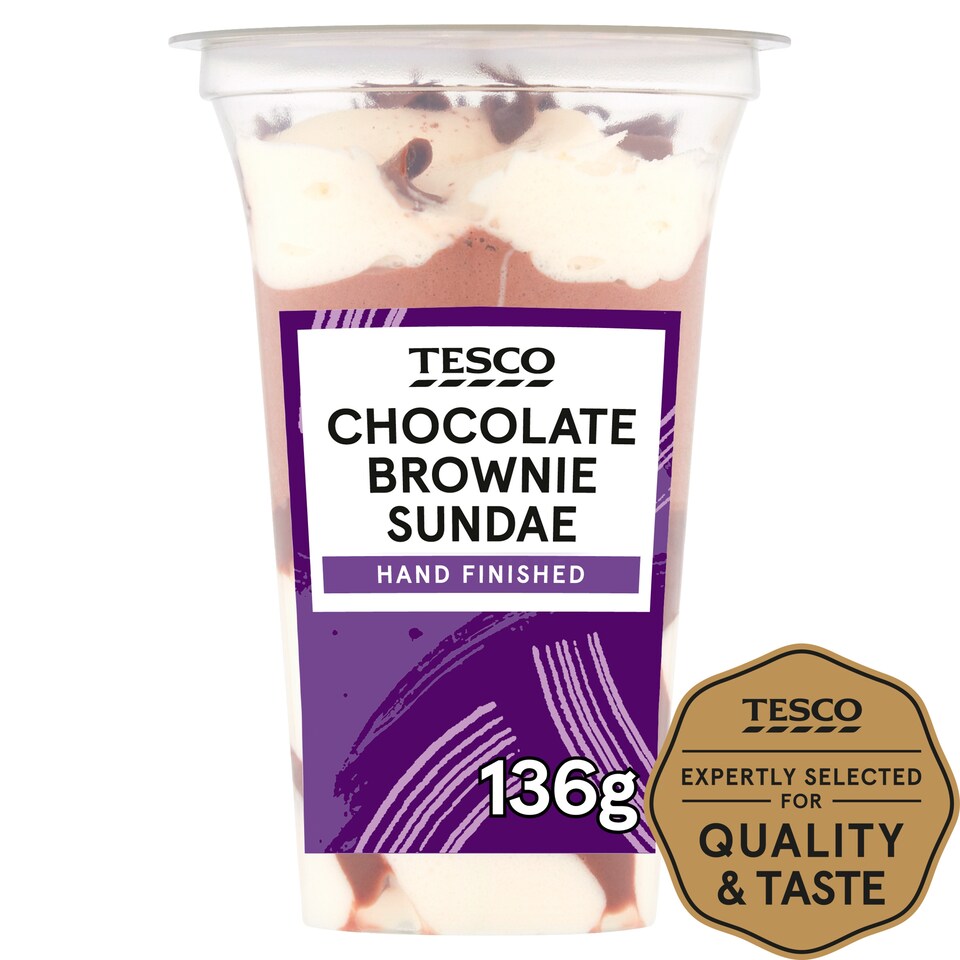 Tesco Chocolate Brownie Sundae 136G