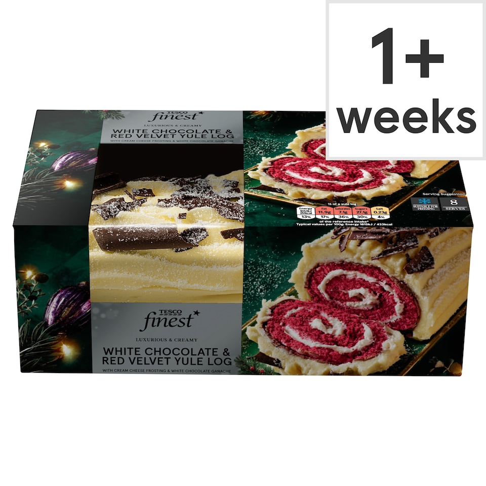 Tesco Finest Red Velvet Yule Log 