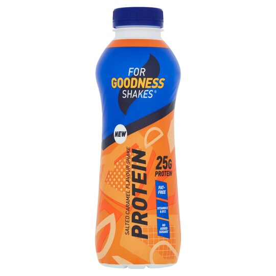 For Goodness Shakes Protein Salted Caramel 475Ml Tesco Groceries