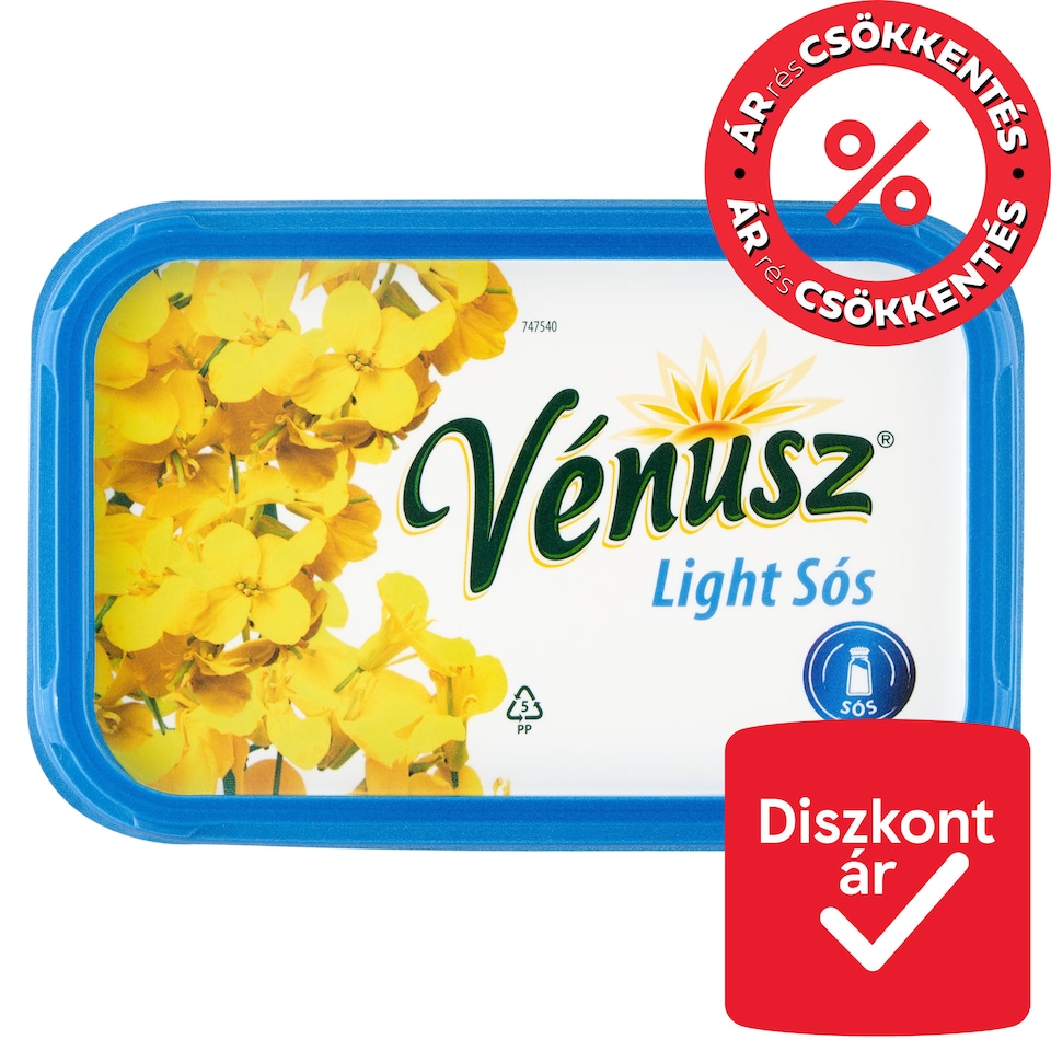 Vénusz Light Sós 32% zsírtartalmú margarin 450 g  1. kép