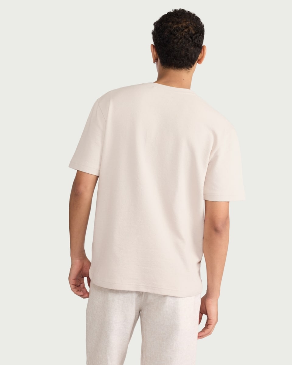 image 1 of F&F Pure Cotton Pocket Oversized Fit T-Shirt in Stone