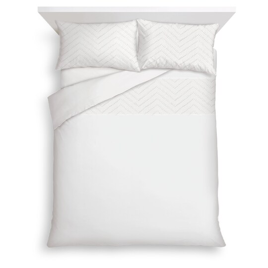 Tesco Clipped Jacquard Duvet Set Kingsize Tesco Groceries