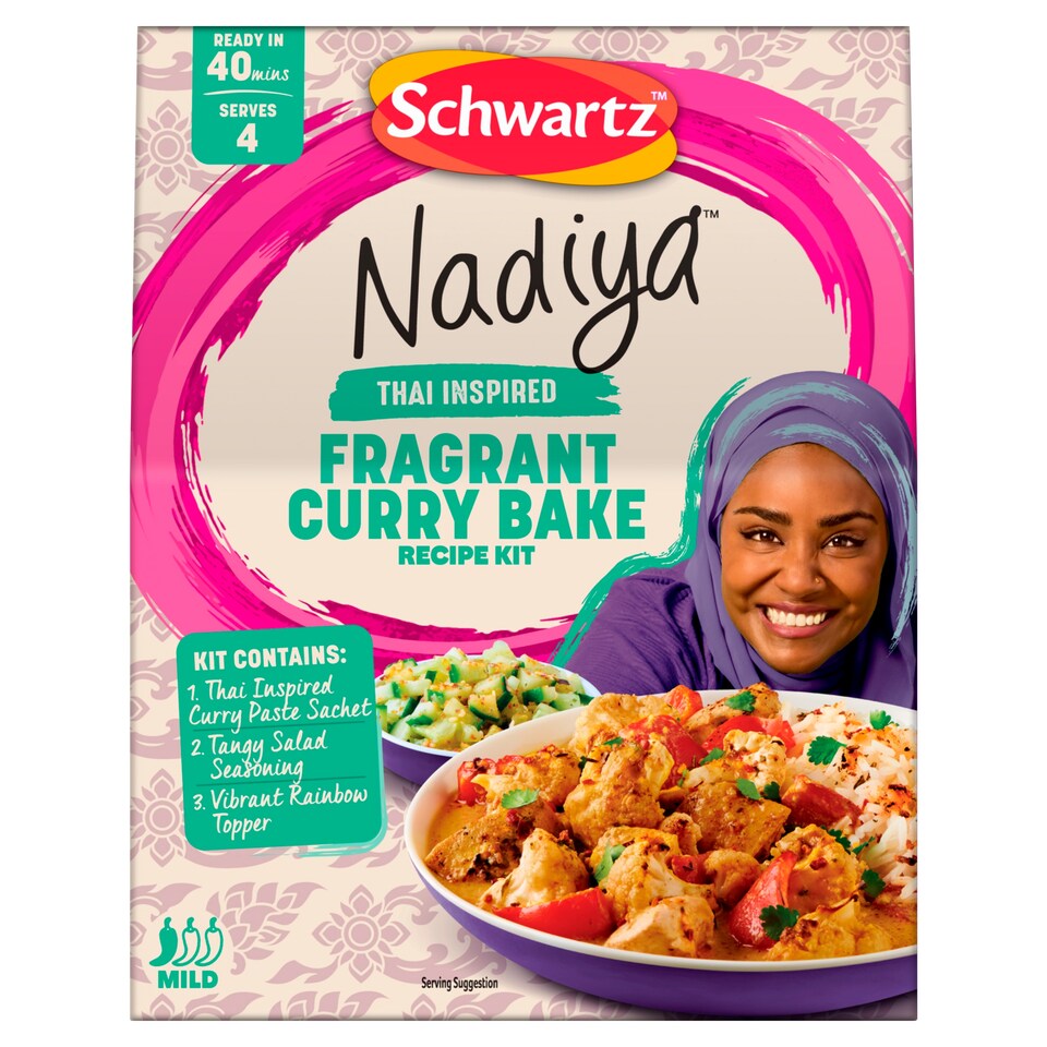 Schwartz Nadiya Thai Inspired Fragrant Curry Bake Recipe Kit 115g