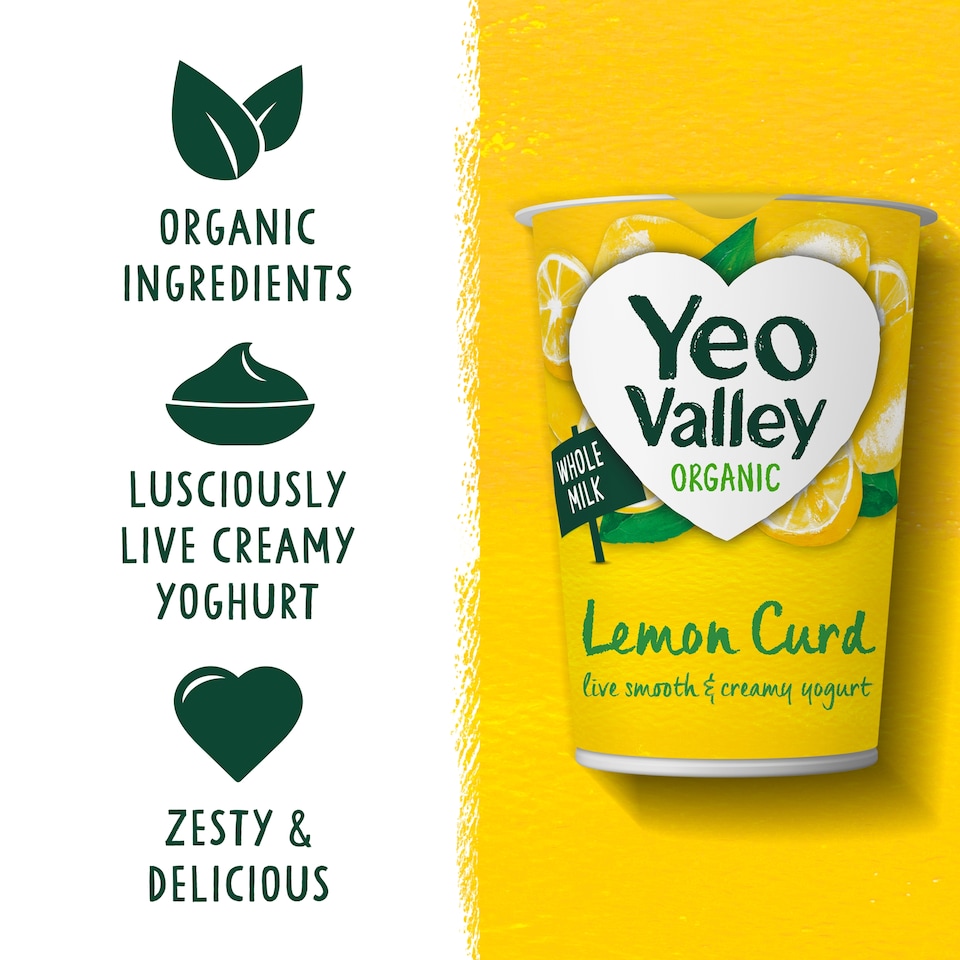 image 1 of Yeo Valley Organic Whole Milk Lemon Curd Yogurt 450G