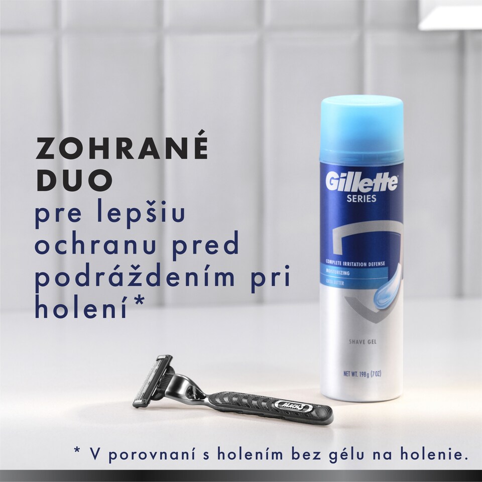 obrázok 1 z Gillette Mach3 Charcoal Holiaci Strojček pre Mužov, 1 Gillette Holiaci Strojček s 3 Čepieľkami