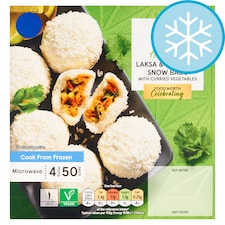 Tesco 6 Aromatic Laksa & Coconut Snow Baos 198g