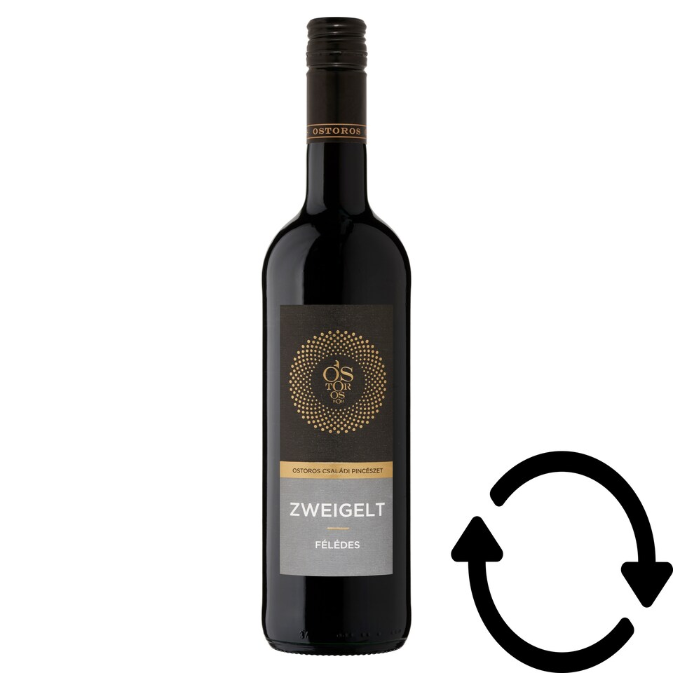 Ostorosbor Felső-Magyarországi Zweigelt félédes vörösbor 12% 750 ml  1. kép