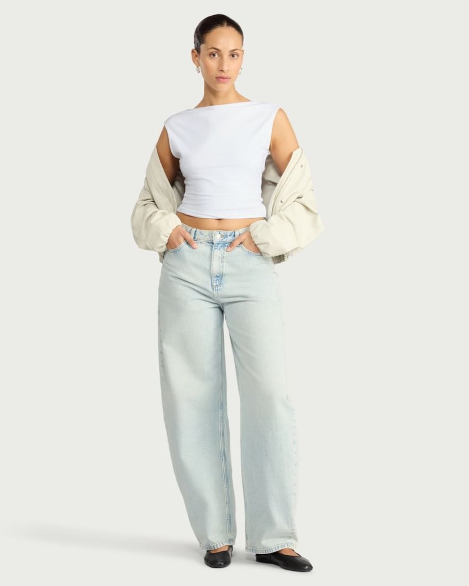 image 1 of F&F Polyamide Sleeveless Top in White
