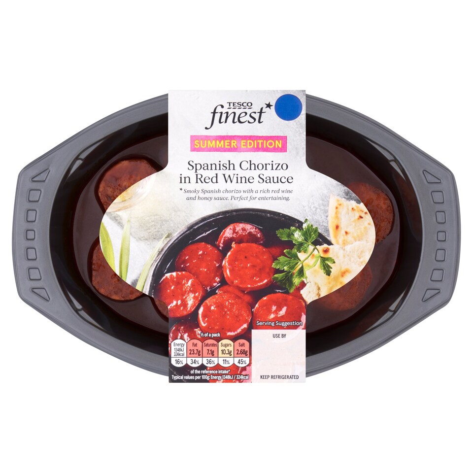 Tesco Finest Spanish Chorizo In Red Wine Sauce 200G Tesco Groceries