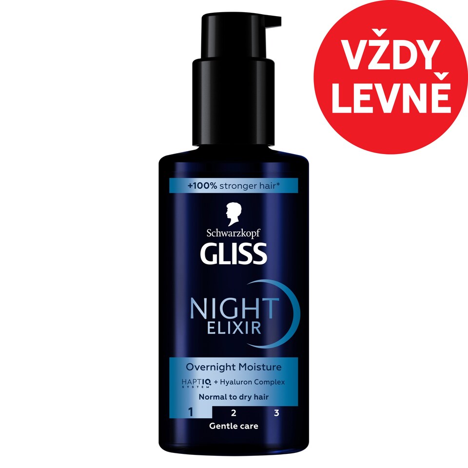 Schwarzkopf Gliss Night Elixir noční elixír na vlasy Overnight Moisture 100ml