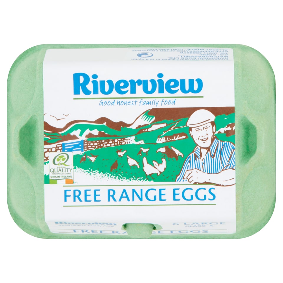 Riverview Eggs Free Range Eggs Large 6 Pack