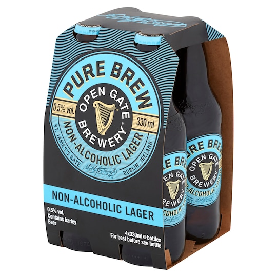 Ogb Pure Brew Non-Alc Lager Beer 4X330ml Bottle