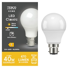 Tesco Led Classic Warm White 40W Bayonet Cap Bulb
