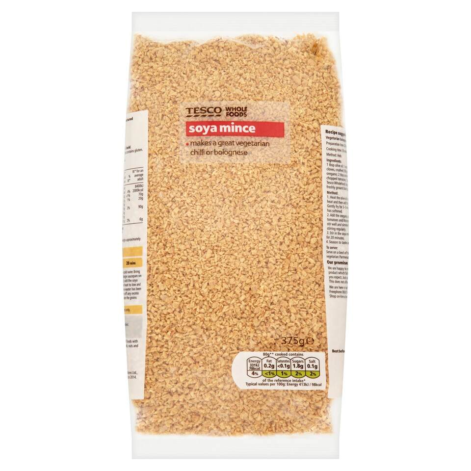 Tesco Wholefood Soya Mince 375G
