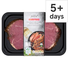 Tesco Finest S/Steaks With Black Pepper And S/Slt 400G