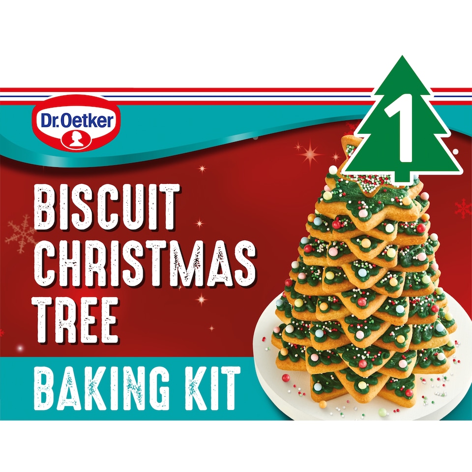 image 1 of Dr. Oetker Christmas Tree Biscuit Kit 640g 