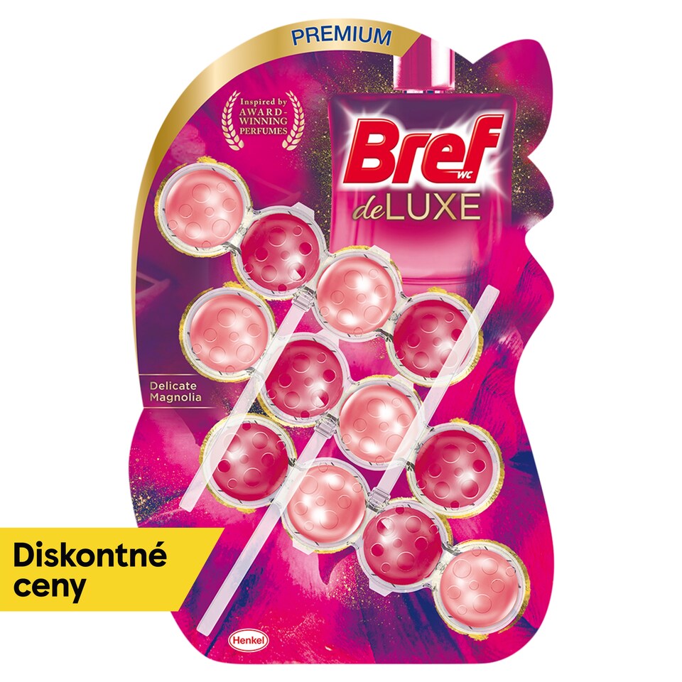 Bref DeLuxe Delicate Magnolia tuhý WC blok 3 x 50 g